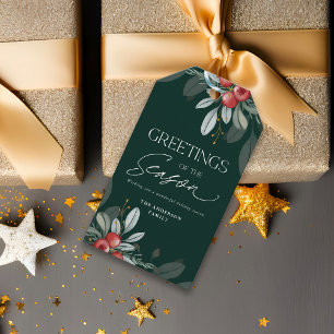 Étiquettes-cadeau Jour de Noël élégant et moderne