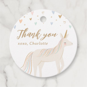 Étiquettes Cadeau Jour magique Pastel Unicorn Anniversaire