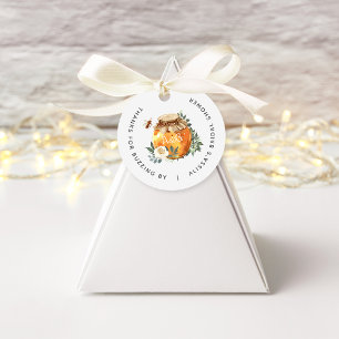 Étiquettes Cadeau Journée de mariage abeille miel fleur d'orange