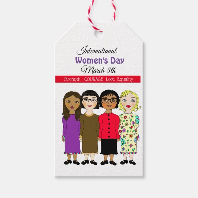 Étiquettes-cadeau Journée internationale de la femme 8 mars (Devant)