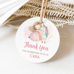 Étiquettes Cadeau Journée Magique Licorne Fête d'Anniversaire