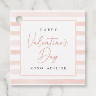 Étiquettes Cadeau Jours de Valentines de l'aquarelle rose