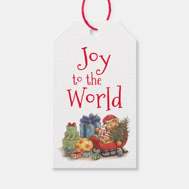 Étiquettes-cadeau Joy to the world (Devant)