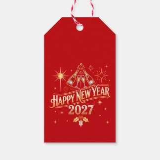 Étiquettes-cadeau Joyeuse Fête de la Nouvelle Année 2027