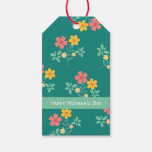 Étiquettes-cadeau Joyeuse fête des mères Bouquet Vintage en vert