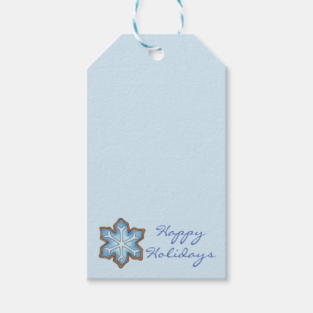 Étiquettes-cadeau Joyeuses fêtes Flocon de neige Noël Hanoukka neige (Devant)