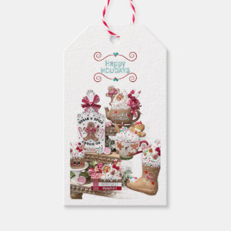 Étiquettes-cadeau Joyeuses Fêtes Pain d'épice Sucre & Épice