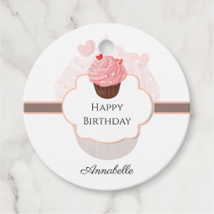 Étiquettes Cadeau Joyeux anniversaire CUSTOMISÉ Cupcake and Swee