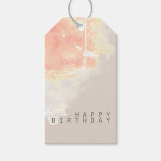 Étiquettes-cadeau Joyeux anniversaire en couleur de sable