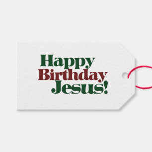 Étiquettes-cadeau Joyeux Anniversaire Jésus c'est Noël