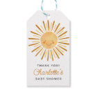 Joyeux Baby shower solaire Jaune Merci