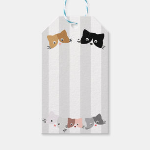 Étiquettes-cadeau Joyeux chatons curieux