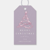 Joyeux de nommer Noël Arbre de Noël Rose Lavande