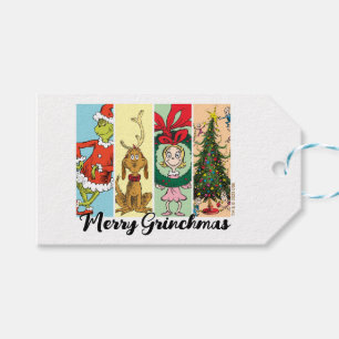 Étiquettes-cadeau Joyeux Grinchmas Collage de Fêtes