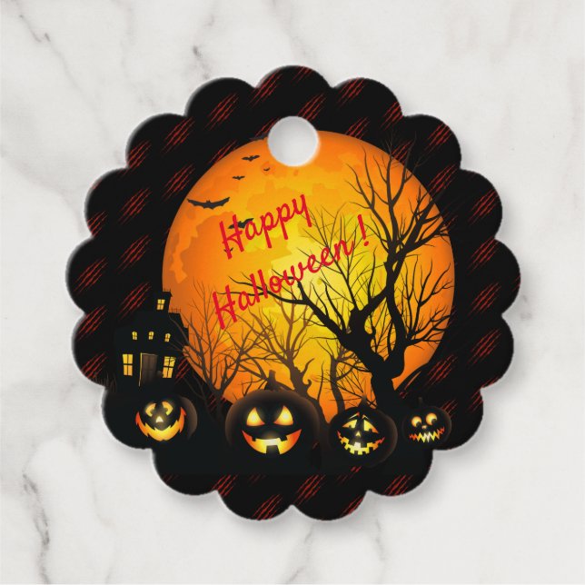 Étiquettes Cadeau Joyeux Halloween (Devant)