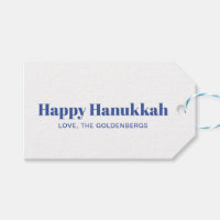 Joyeux Hanoukka blanc bleu minimaliste personnalis
