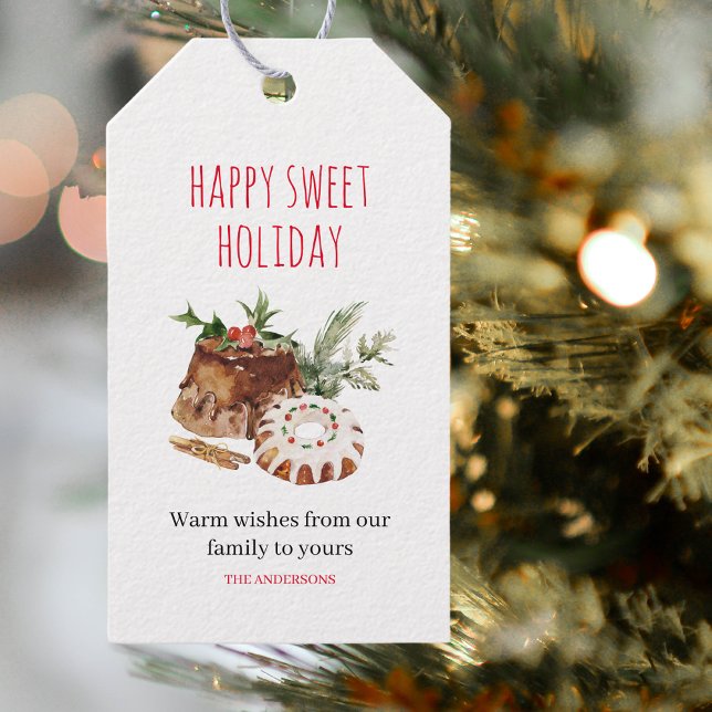 Étiquettes-cadeau Joyeux Joyeux Vacances Douces | Noël (Créateur téléchargé)