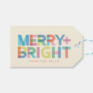 Étiquettes-cadeau Joyeux Lins + Bright holiday typography