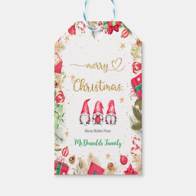 Étiquettes-cadeau Joyeux Noël (Devant)
