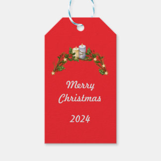 Étiquettes-cadeau Joyeux Noël 2024 Red Gift Tag