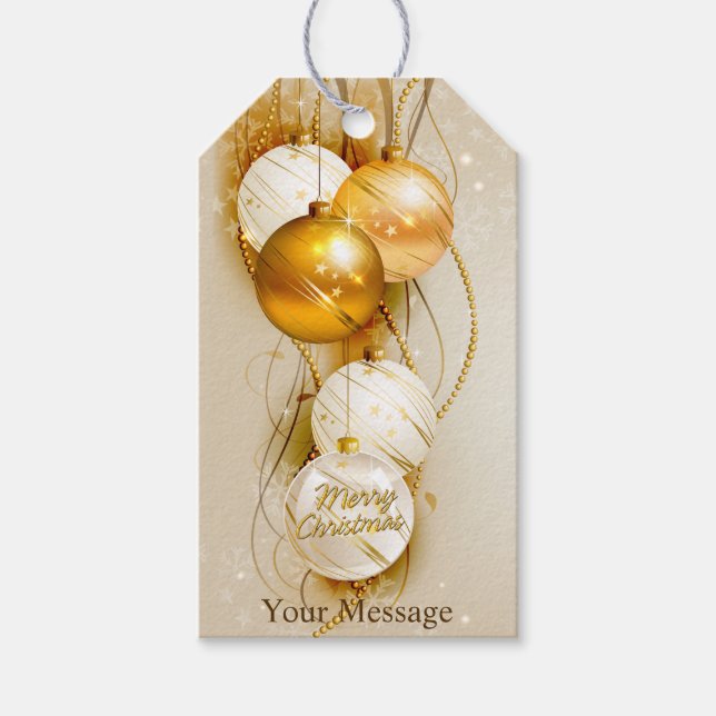 Étiquettes-cadeau Joyeux Noël 23 Options d'image (Devant)