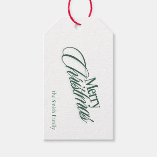Étiquettes-cadeau Joyeux Noël Classique Design Famille Balise Cadeau