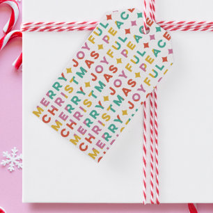 Étiquettes-cadeau Joyeux Noël coloré