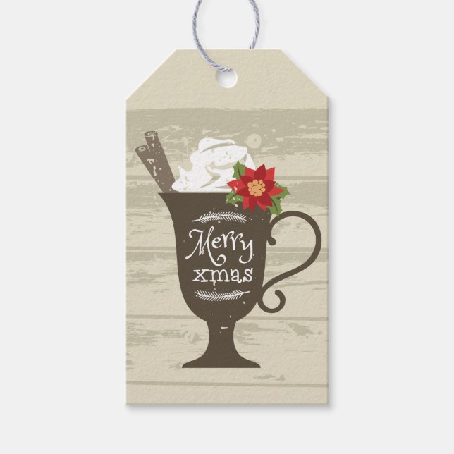 Étiquettes-cadeau Joyeux Noël Crème glacée de vacances (Devant)