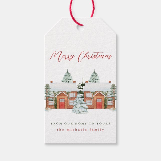 Étiquettes-cadeau Joyeux Noël de chez nous à vos (Devant)