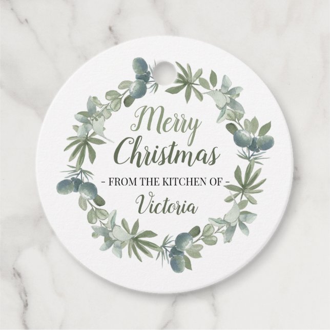 Étiquettes Cadeau Joyeux Noël de la cuisine de (Devant)