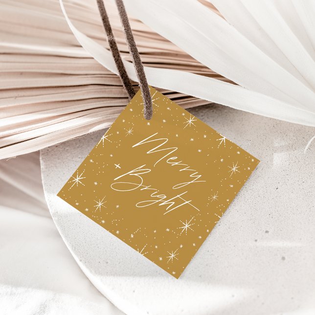 Étiquettes Cadeau Joyeux Noël d'or brillant (Créateur téléchargé)