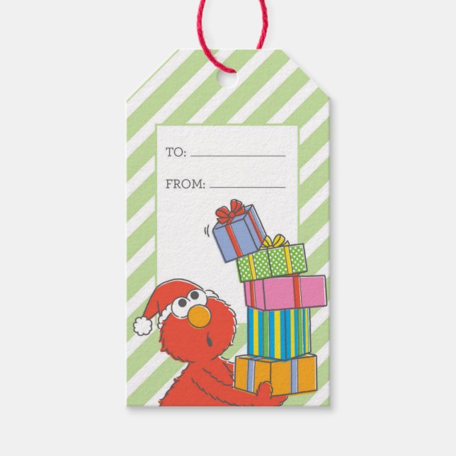 Étiquettes-cadeau Joyeux Noël Elmo (Devant)