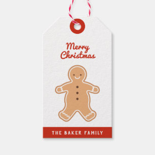 Étiquettes-cadeau Joyeux Noël   Gingerbread Cookie Tags cadeaux