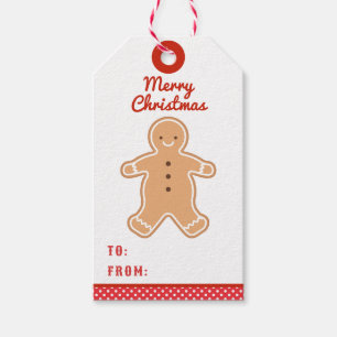 Étiquettes-cadeau Joyeux Noël   Gingerbread Cookie Tags cadeaux