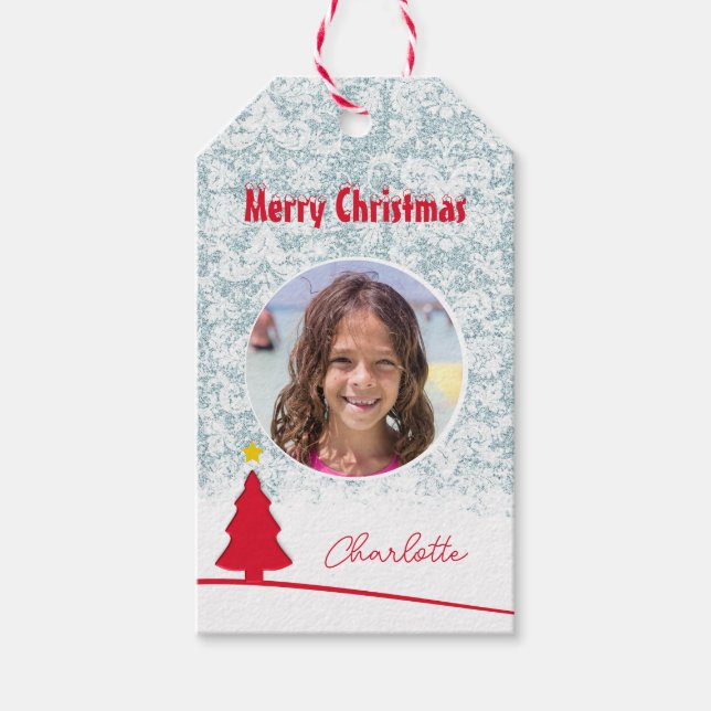 Étiquettes-cadeau Joyeux Noël hiver Illustration (Devant)