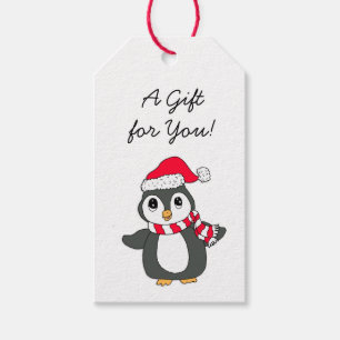 Étiquettes-cadeau Joyeux Noël Joyeux Pingouin du Nouvel An