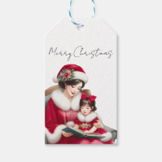 Étiquettes-cadeau Joyeux Noël Maman et Fille