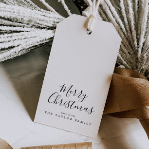 Étiquettes-cadeau Joyeux Noël minimaliste
