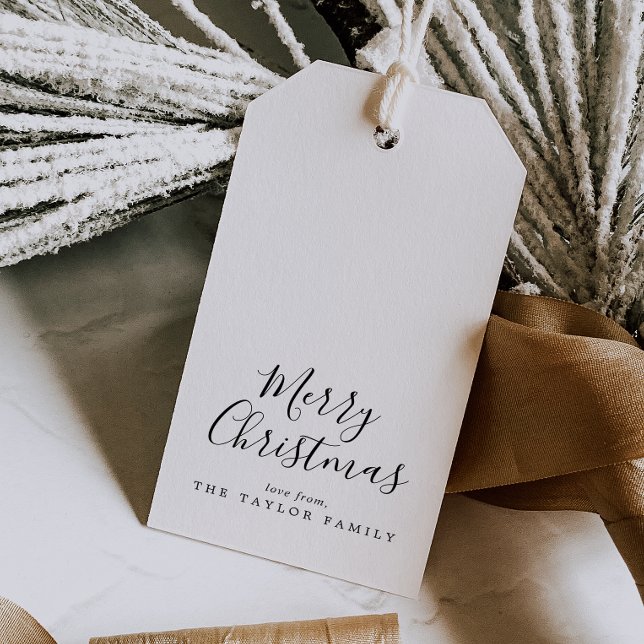 Étiquettes-cadeau Joyeux Noël minimaliste (Créateur téléchargé)