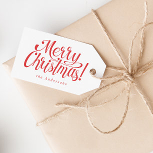 Étiquettes-cadeau Joyeux Noël moderne