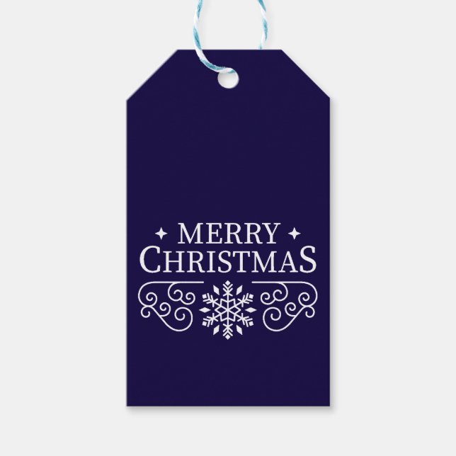 Étiquettes-cadeau Joyeux Noël moderne personnalisable (Devant)