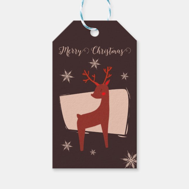 Étiquettes-cadeau Joyeux Noël mon petit cerf (Devant)