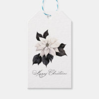 Joyeux Noël noir et blanc Poinsettia