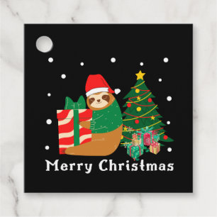 Étiquettes Cadeau Joyeux Noël Sloth Noël