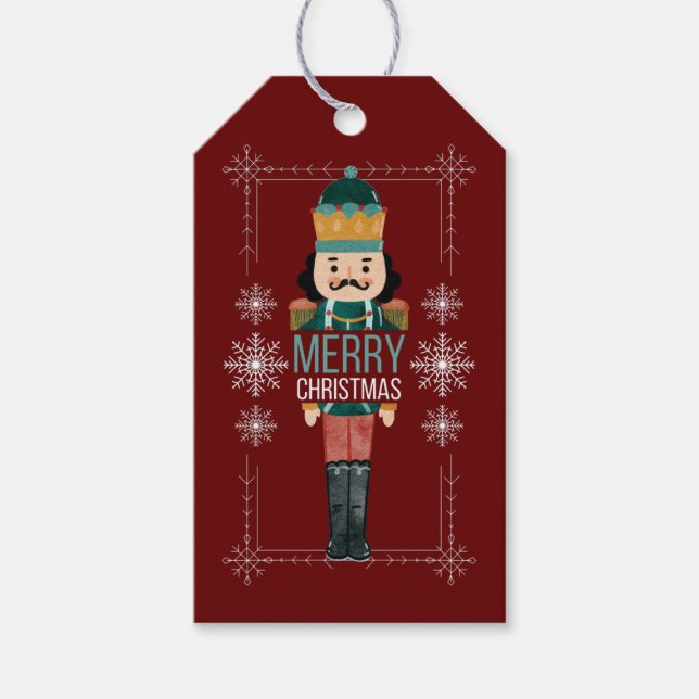 Étiquettes-cadeau Joyeux Noisette de Noël à et de la balise cadeau (Devant)