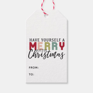 Étiquettes-cadeau Joyeux petit Noël coloré