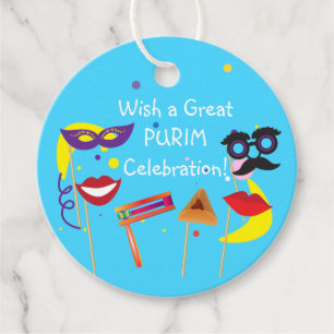 Étiquettes Cadeau Joyeux Pourim Fête des Enfants Cadeaux de Vacances