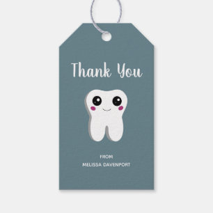 Étiquettes-cadeau Joyeux sourire Dental Tooth mignonne Merci