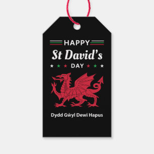 Étiquettes-cadeau Joyeux St David's Day Dydd Gala Gallois Dewi Hapus