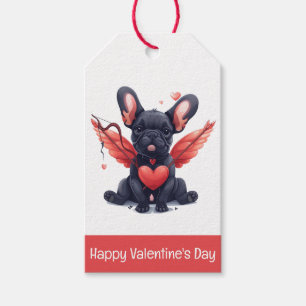 Étiquettes-cadeau Joyeux Valentines Day French Bulldog Cupid